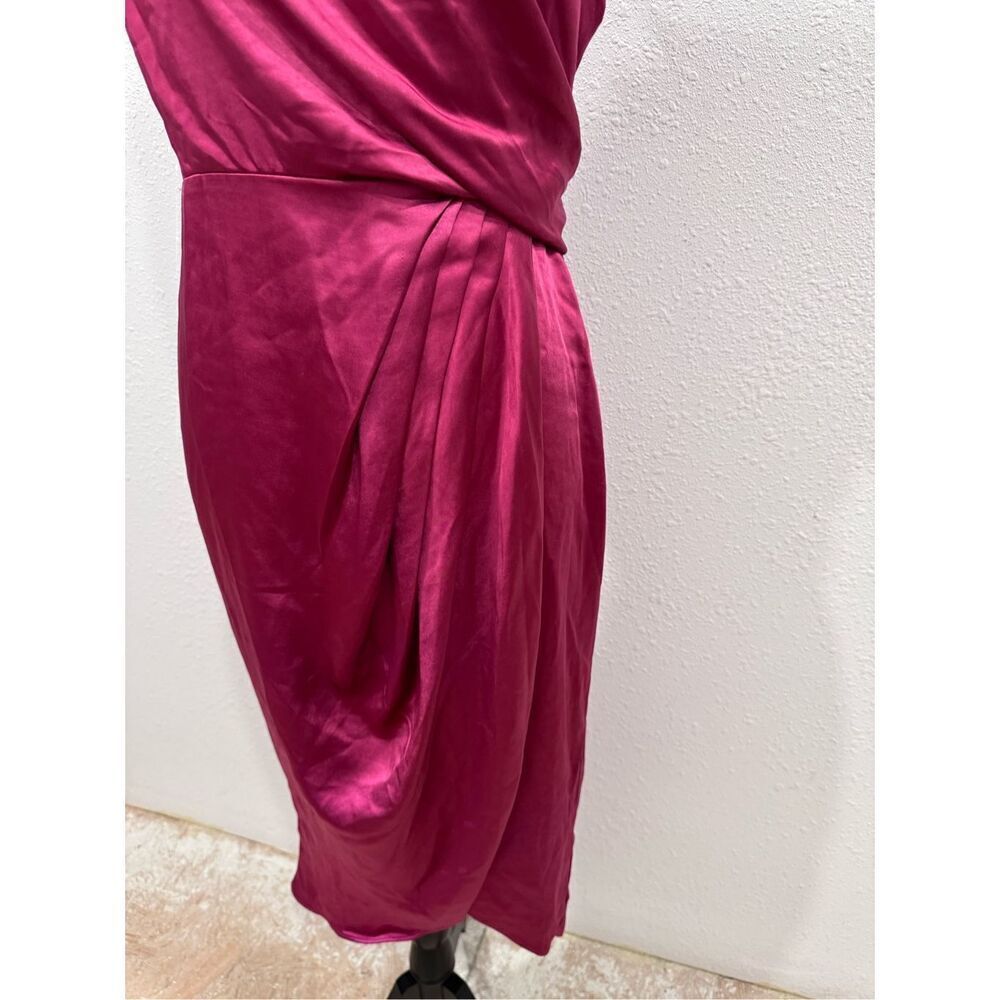 Lush sleeveless‎ pleated midi dress fuschia rose size medium - Picture 3 of 9